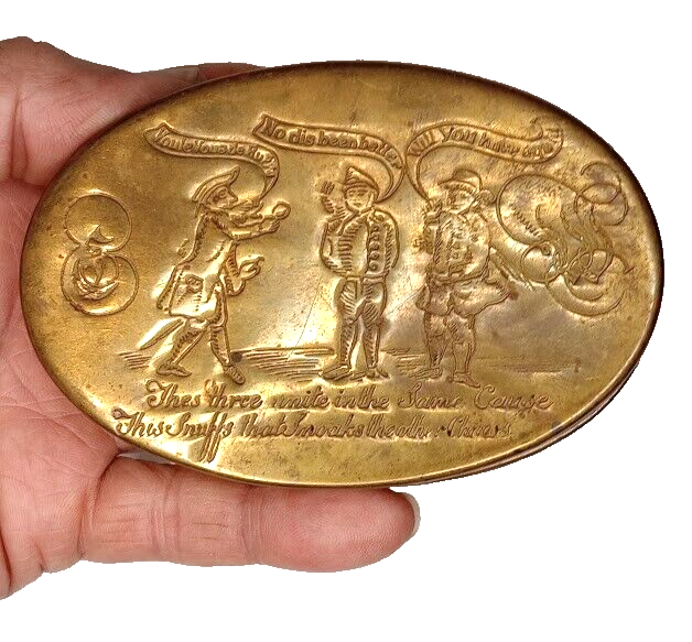 1772 Corn Willson Brass Snuff Box WINTERTHUR Reproduction