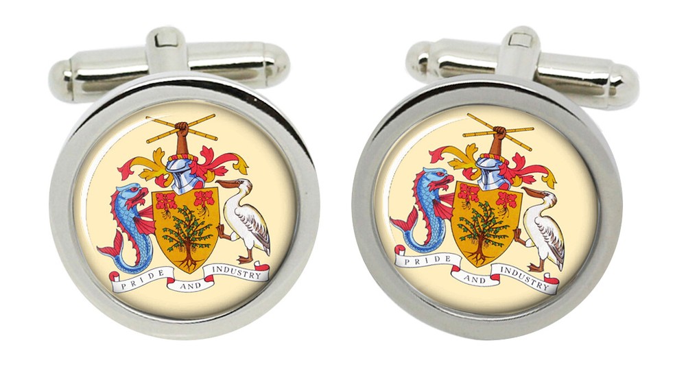 Barbados Round Cufflinks in Box