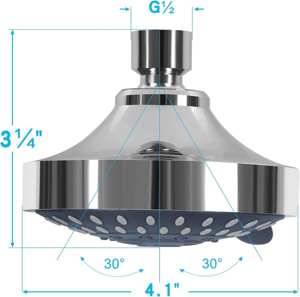 5-Function Adjustable Shower Head with High Pressure & Effortless Installation