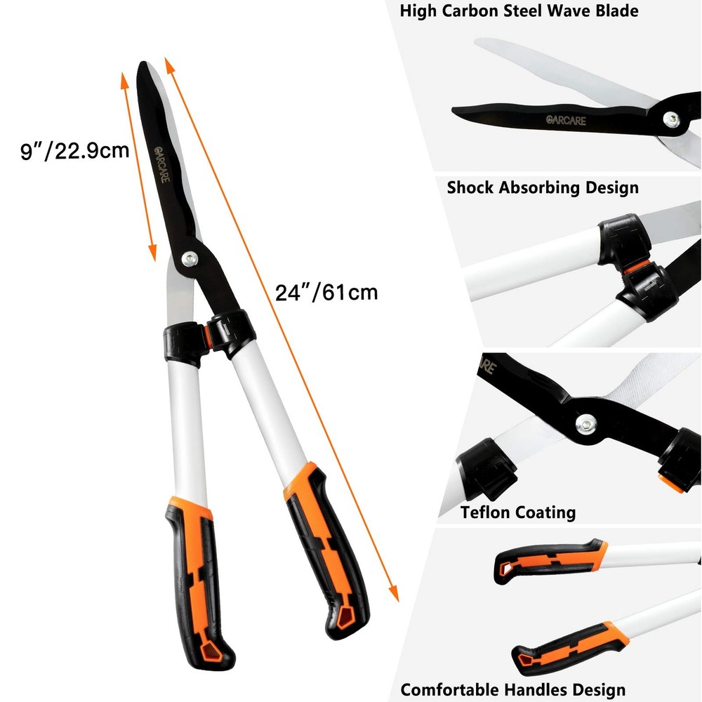 4 IN 1 Garden Shears Pruning Set with Bypass Pruning Shears Compound Lopper a...