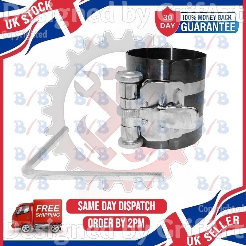 3" PISTON RING COMPRESSOR TOOL 60-175MM CAR ENGINE CLAMP BAND WITH QUICK RELEASE