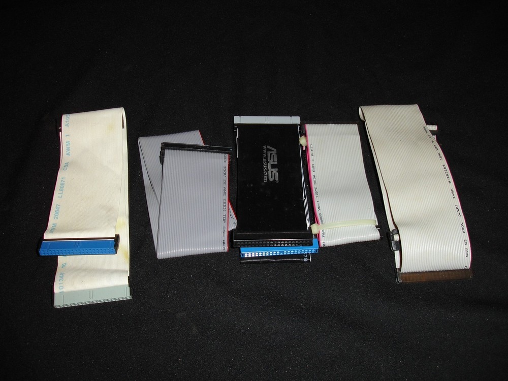 Computer Cables Lot Some Vintage Some NOS includes Rainbow Ribbon Printer Cable