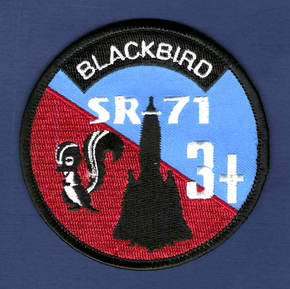 US Air Force Lockheed SR-71 Blackbird Skunkworks Mach 3+ Patch