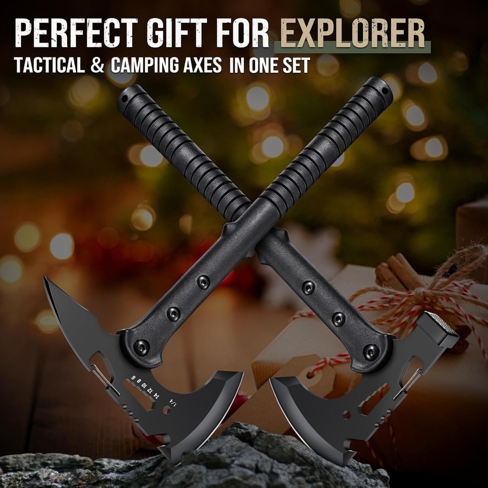 2 Pack Tactical Axe Hatchet Survival Tomahawk Sheath Camping Hiking Multi Tool S