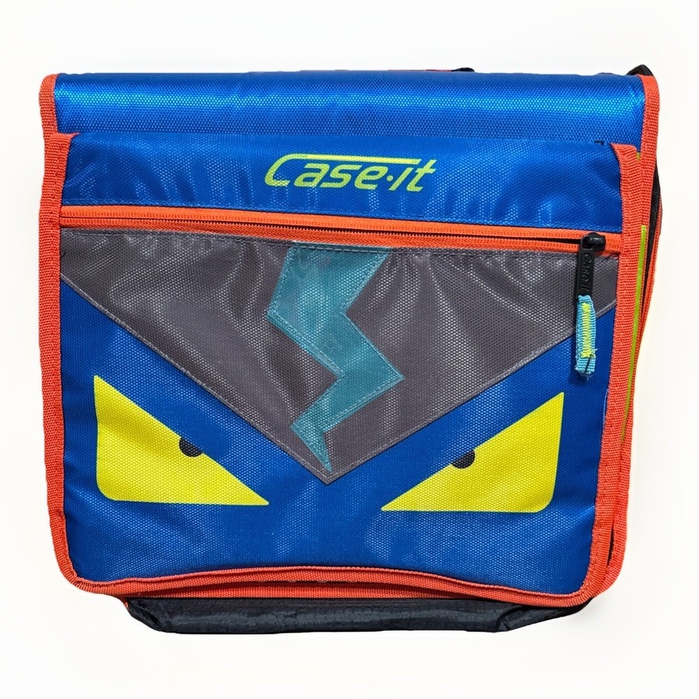 Case•it Mighty Zip Tab 3-inch O-Ring Binder with Expanding File Folder and Strap