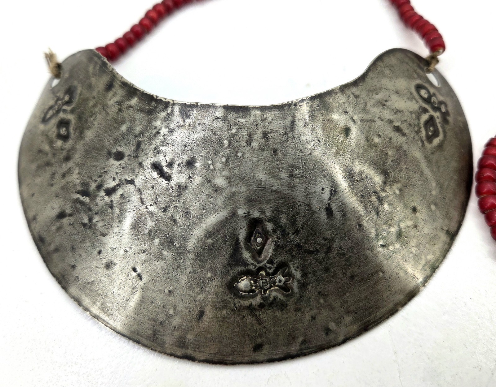 Hudson Bay Co Gorget White Heart Trade Bead Necklace Indian Fur Trapper Ragalia