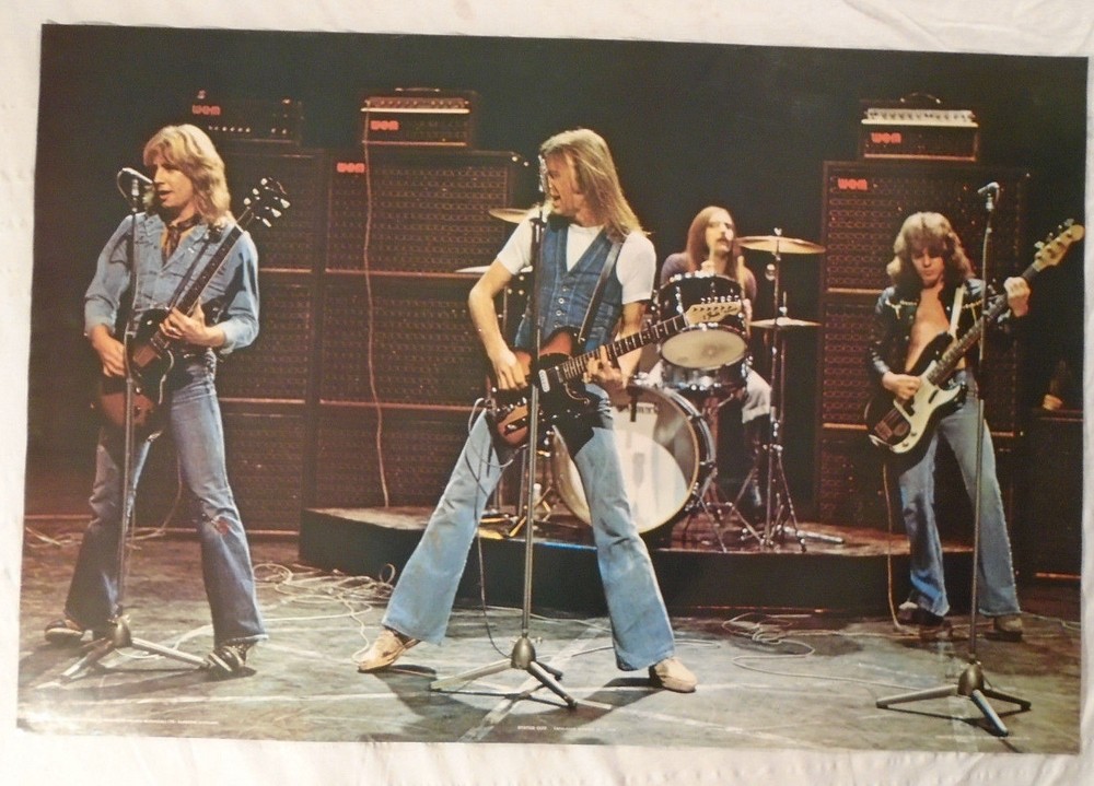 Status Quo 1977 Poster Live Stage Shot Pace Scotland