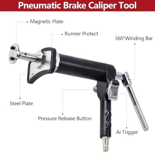 Pneumatic Brake Caliper Tool Kit - Air Disc Piston Compression & Rewind Spreader