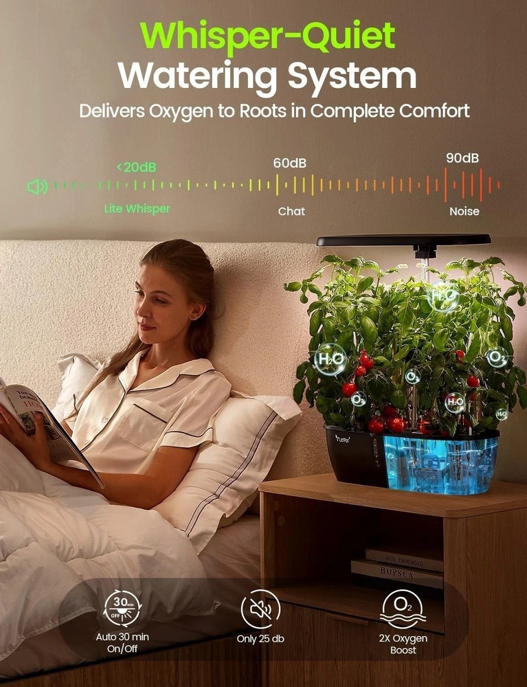 Modern Indoor Growing System with Full-Spectrum Light - Perfect for Kitchen