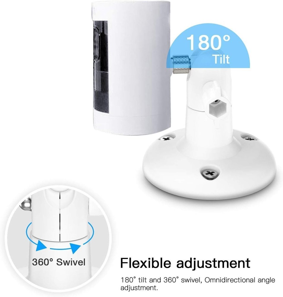 Adjustable Wall Mount Bracket for Stick Up Cam – 360° Swivel, Quick Install