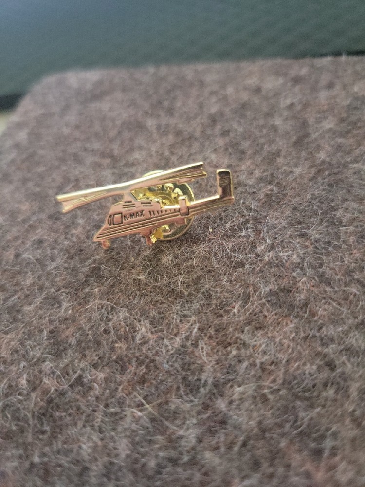 Helicopter K-MAX Lapel Pin Gold Lockheed Martin