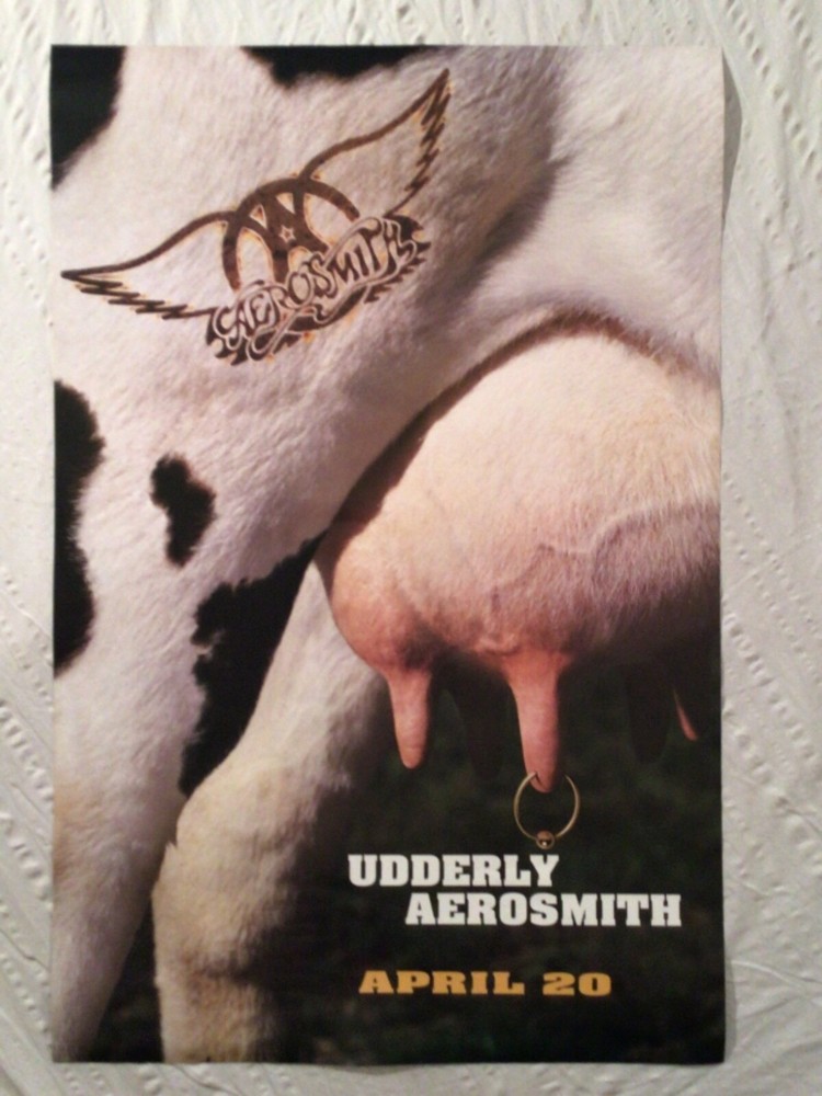 Aerosmith Two-Sided 1993 Promo Poster Geffen Records New Condition