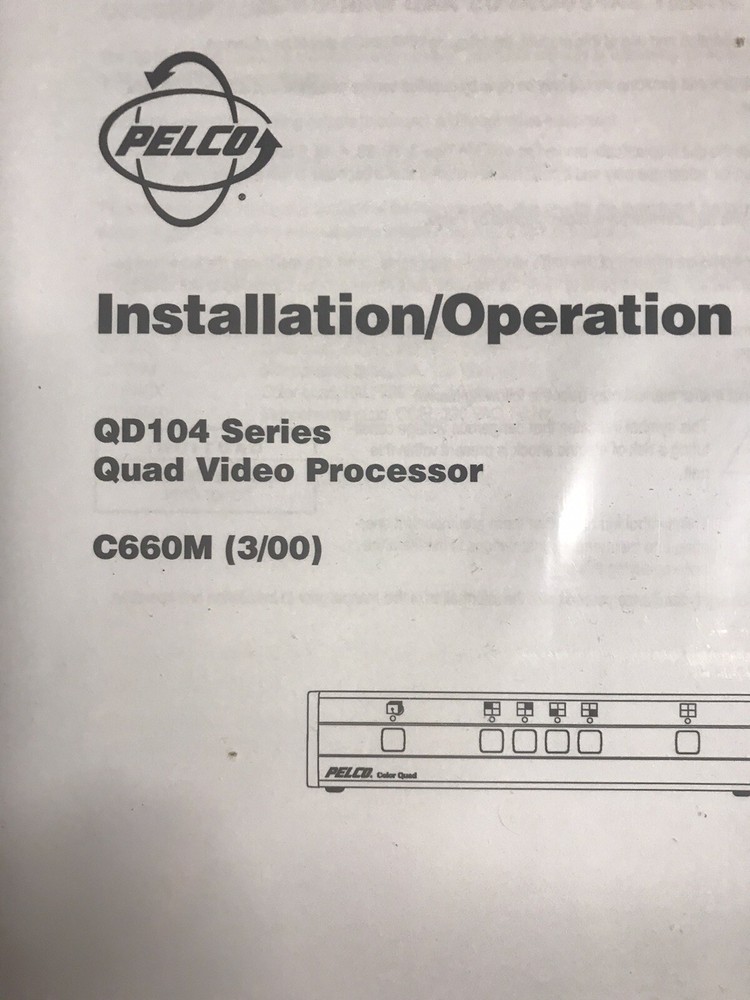 Pelco QD104C Digital Color Quad Video Processor