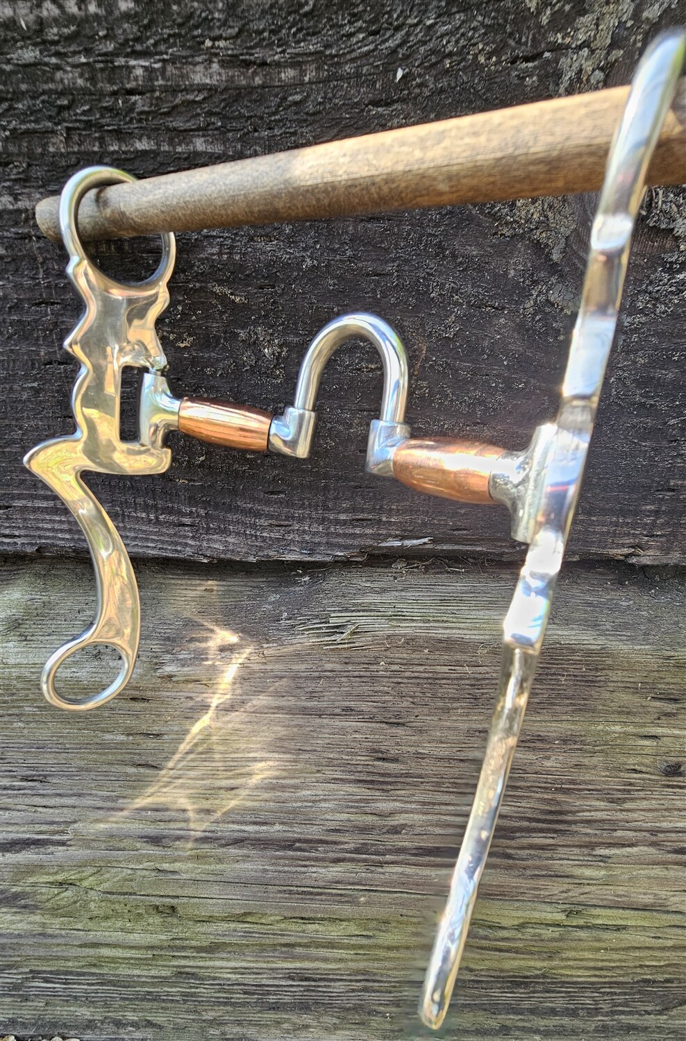 Western Correction Bit - Stainless - Black Inlay - 5 1/8" Mouth-7.5" Cheeks