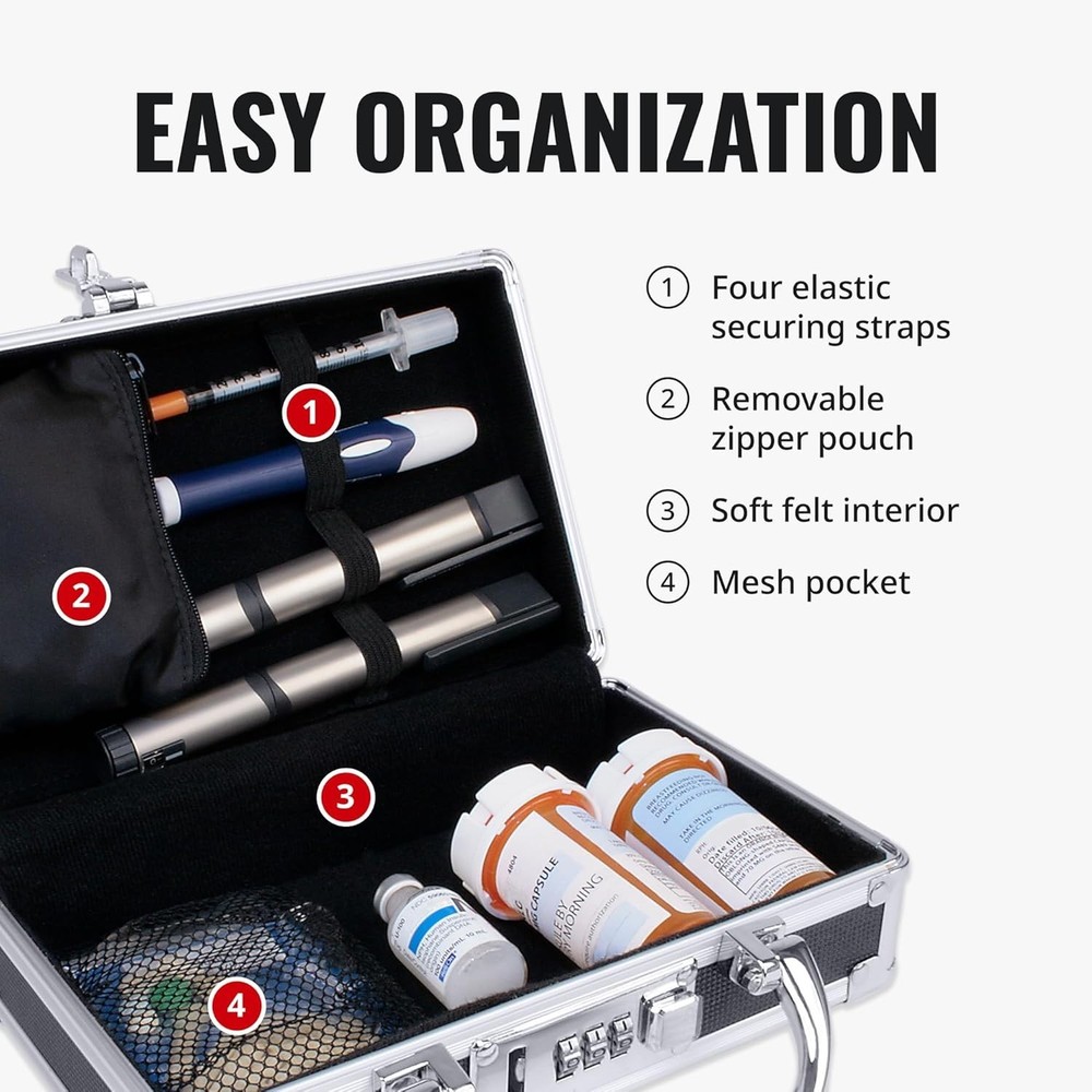 Portable Lock Box with Combination Lock