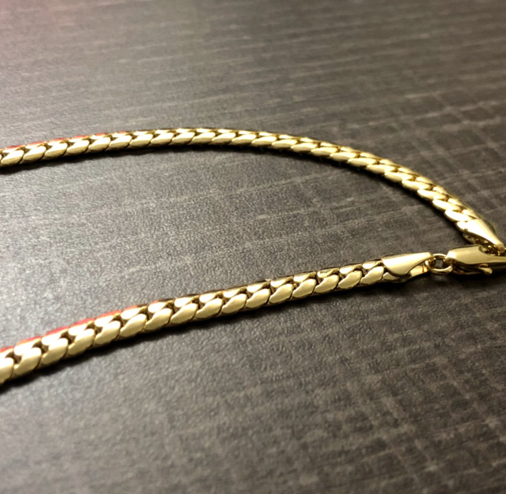 Heavy Men's 14k Gold Stamped Plated Miami Cuban Link Chain Necklace 24-inch 4MM