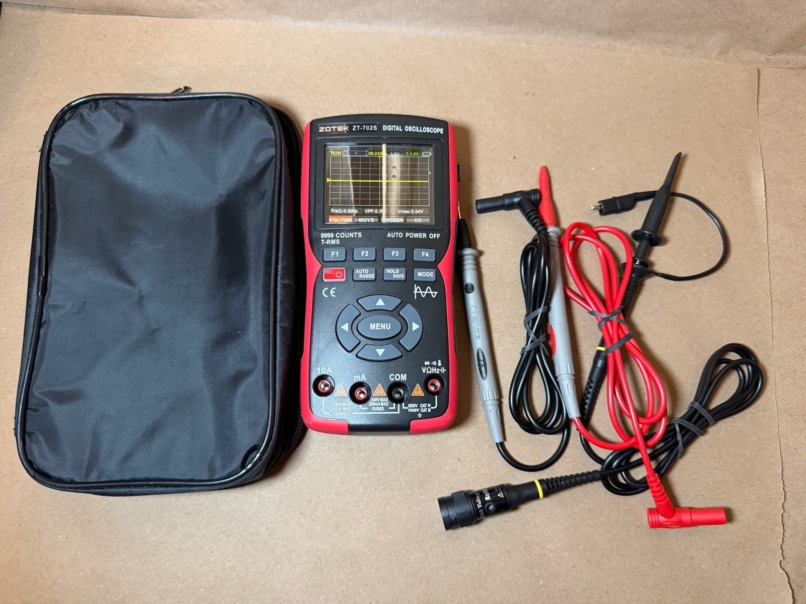 ZT-702S Digital Oscilloscope Multimeter AC DC Voltmeter Ammeter Ohmmeter 10MHz