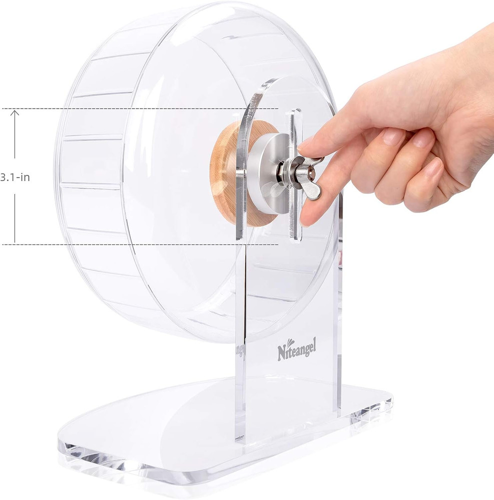 8.2-Inch Super-Silent Hamster Exercise Wheels with Platform: - Quiet Spinner Ham