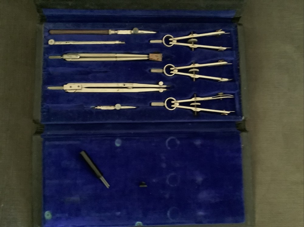 Vintage Charvos Drafting Set #814 With Original Box
