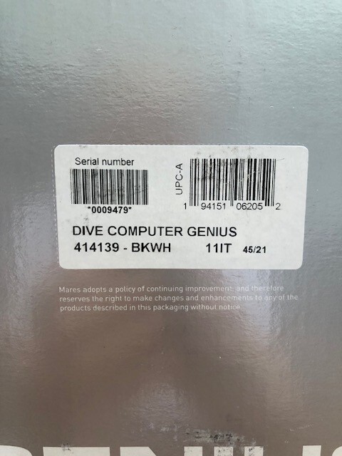 Mares Genius air integrated dive computer - "Make an offer" price reduced!