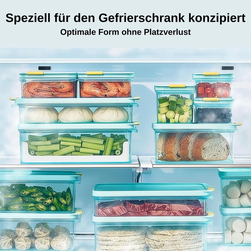 LocknLock Freezer Fit Plastic Containers | 3500ml, Light Blue