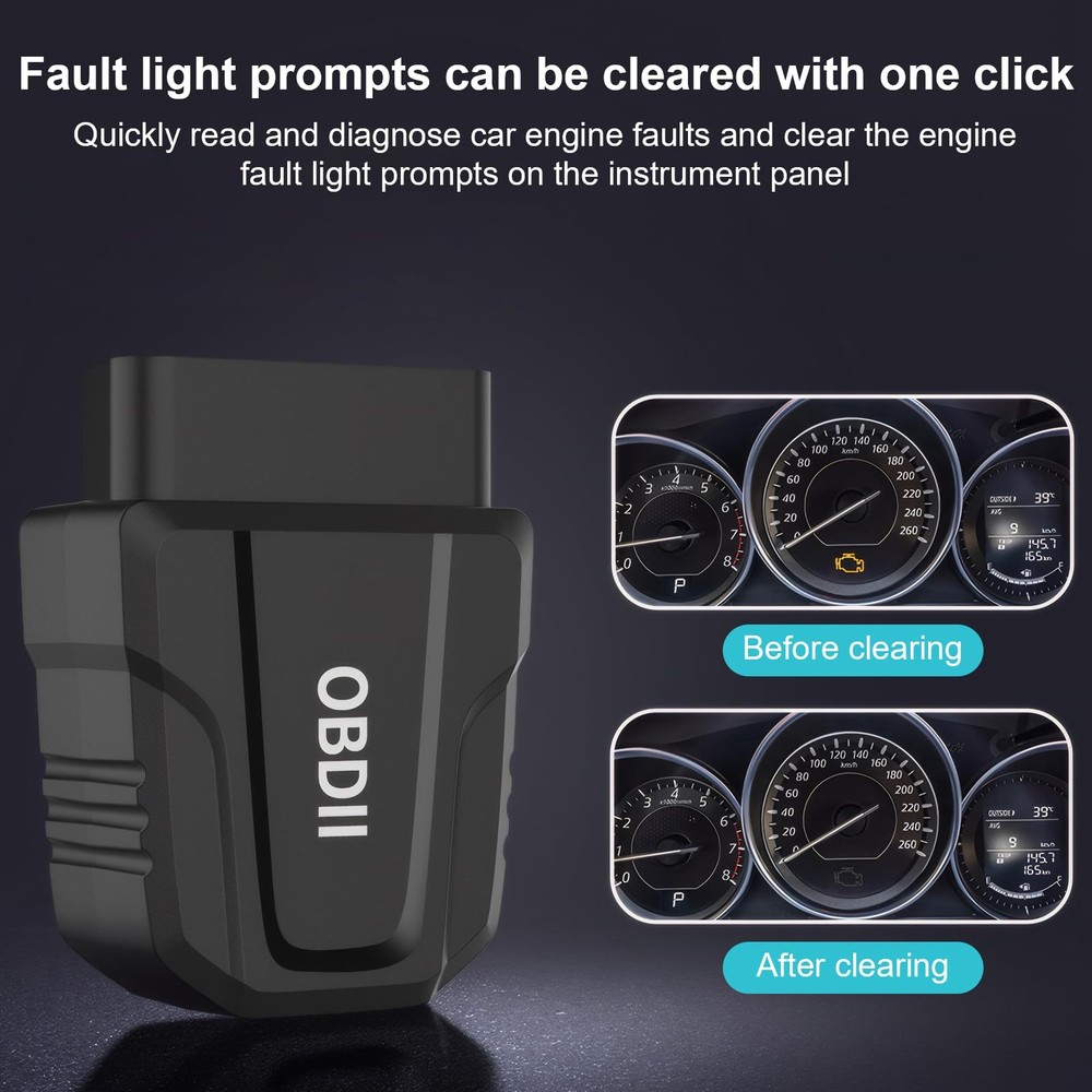 Cordless OBD2 Scanner Car Code Reader 5.4 Bluetooth Auto Diagnostic Scan Tool US