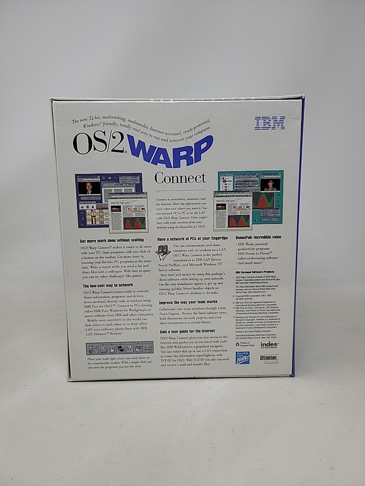 *NEW SEALED* IBM OS/2 Warp Connect Version 3 CD-Rom Vintage Computer Software