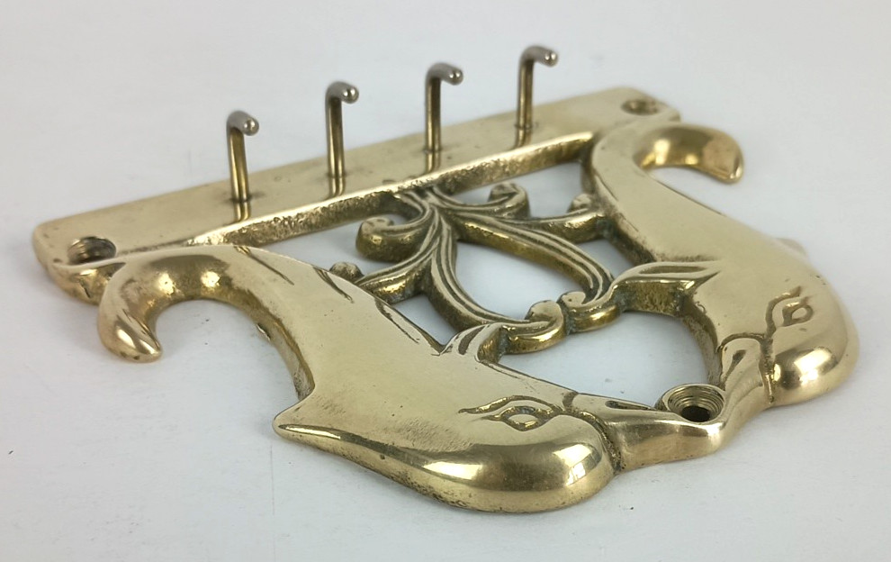 Brass Dolphins Key Rack - Wall Mount