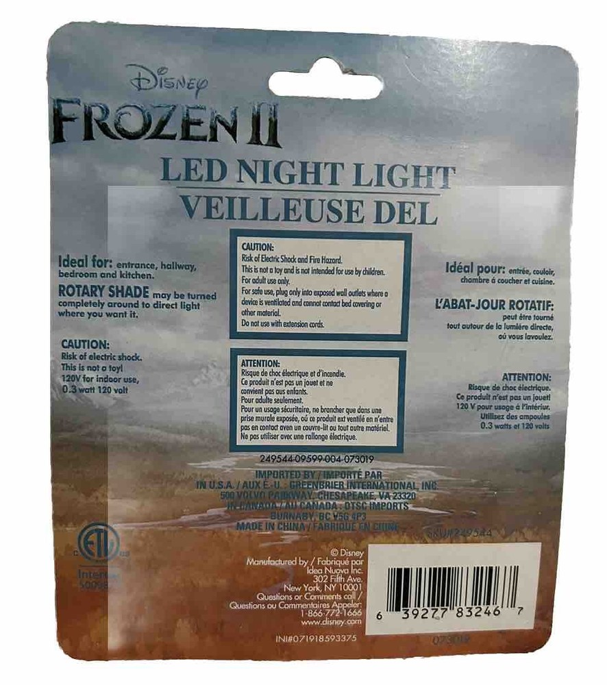 Disney Frozen II Led Night Light