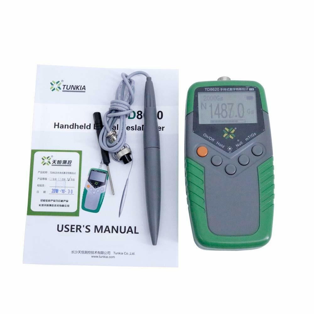 Digital Handheld Teslameter Tester with Resolution 10μT Display Class 2 Accuracy