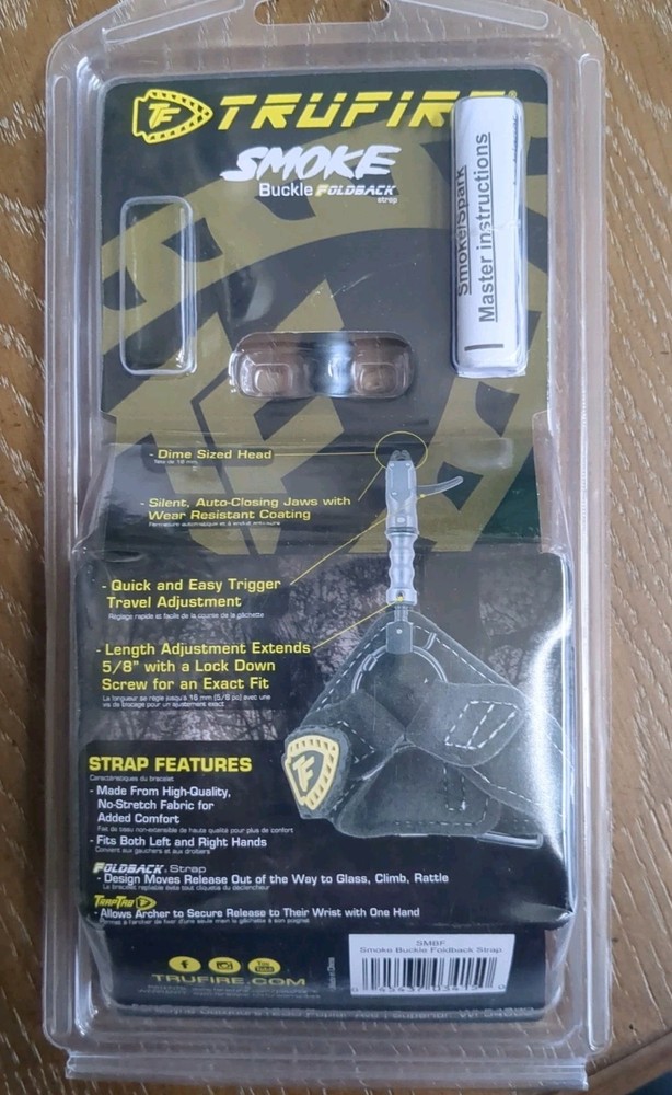 Tru-Fire Smoke Buckle Foldback Compound Bow Release Aid - Black (SMBF)