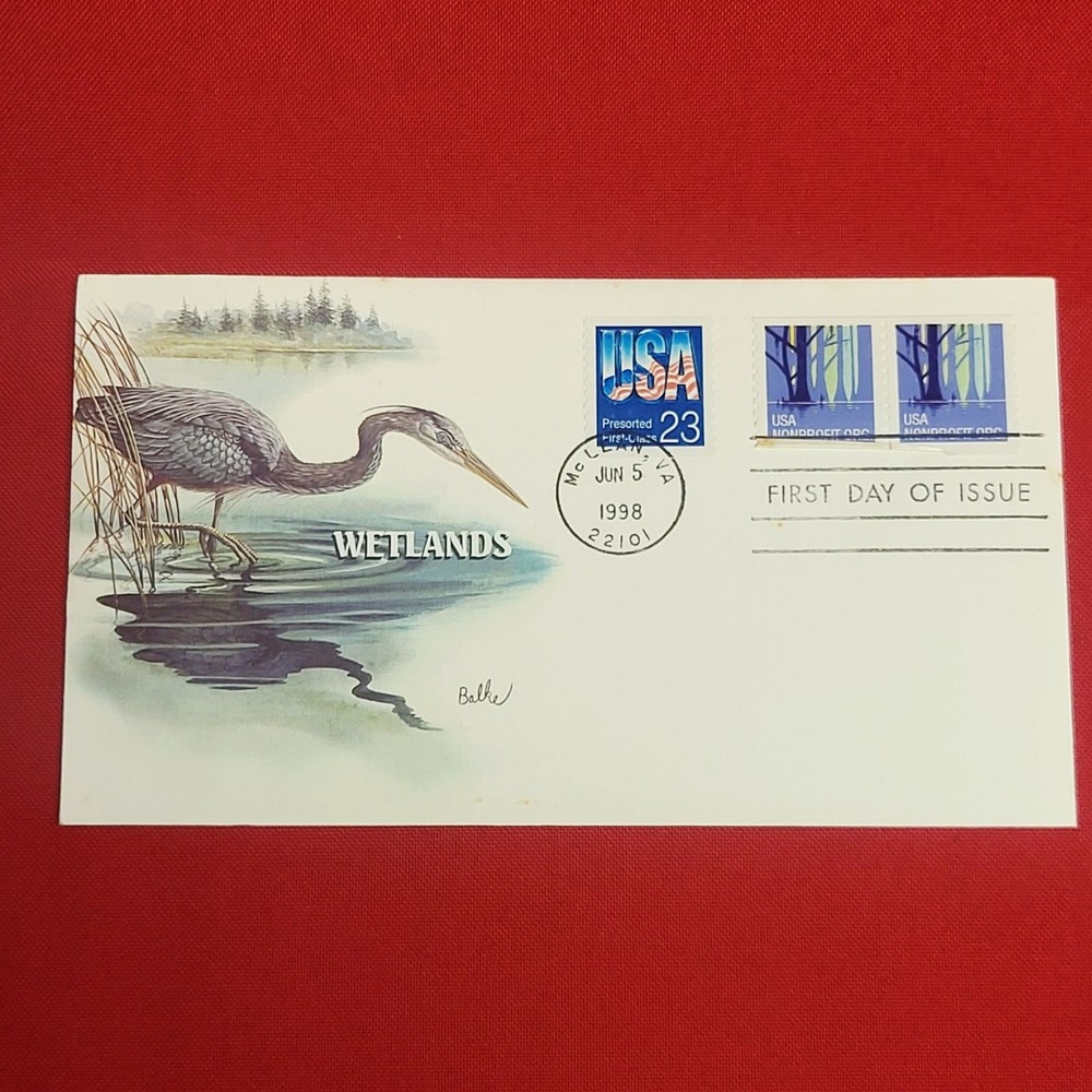 First Day of Issue Wetlands Stamp Cache Envelope
