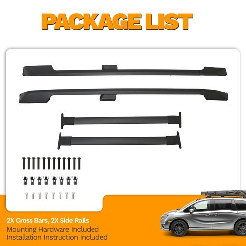 Cross Bar Roof Side Rail Luggage Rack For Honda Odyssey 2011-2017 #08L04-TK8-102