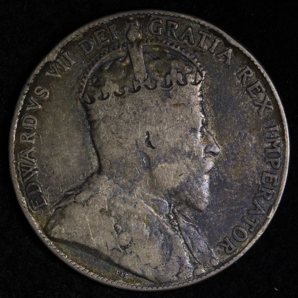 1909 Canada SILVER Fifty Cents E372 AQINB