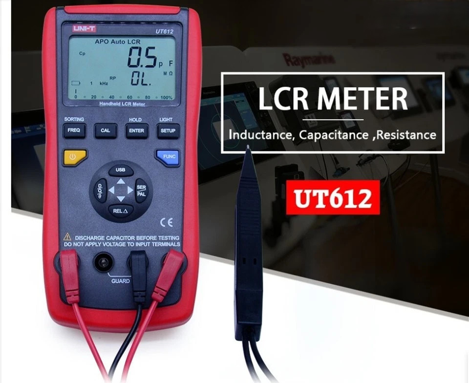 UNI-T UT612 Capacitance meter LCR Meter Inductance Ohm Freq Deviation Ratio Test