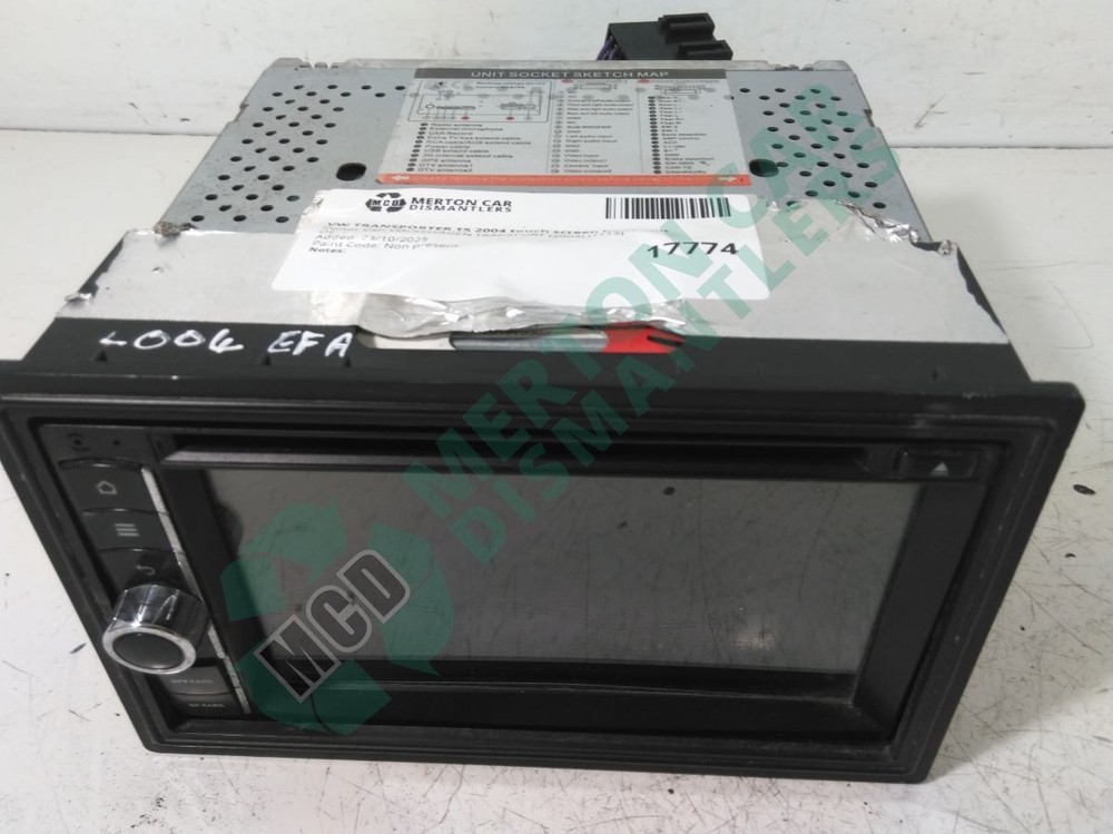 VW TRANSPORTER T5 2004 touch screen head unit -