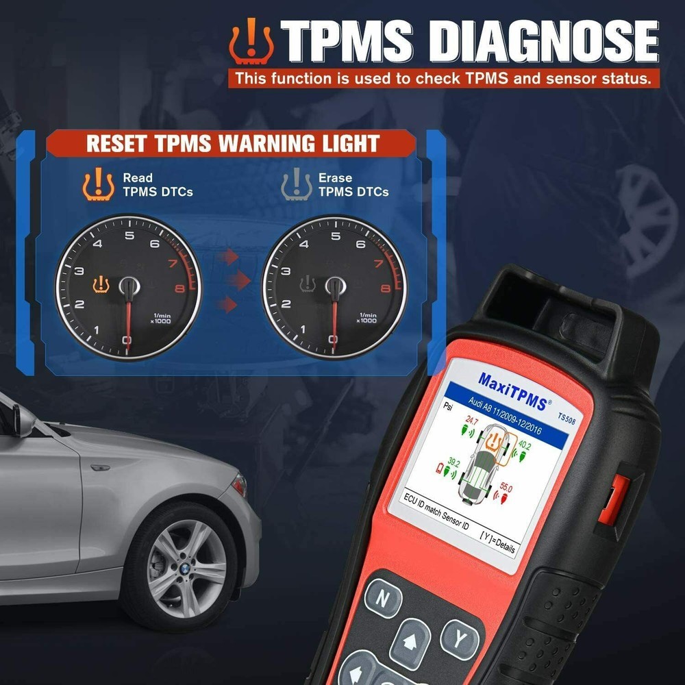 Autel MaxiTPMS TS508WF TPMS Relearn Tool TPMS Sensors Activate/Reset/Programming