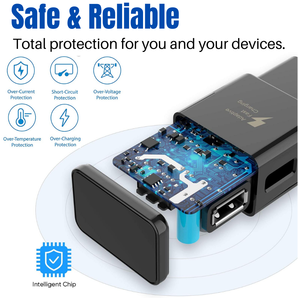 USB Fast Charger Wall Power Adapter 10Ft Long Type C Cable For Samsung Android