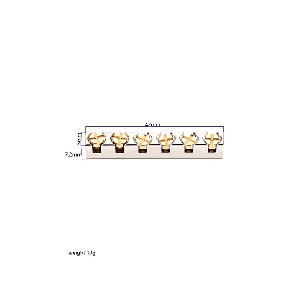 Pre-slotted 42MM Brass String Nut Compatible for LP SG ST TL Height Adjustable