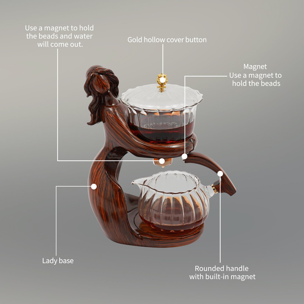Teapot Set Semi Automatic Tea Set Tea Set with 6 Small Cups Coffee Set Teapots