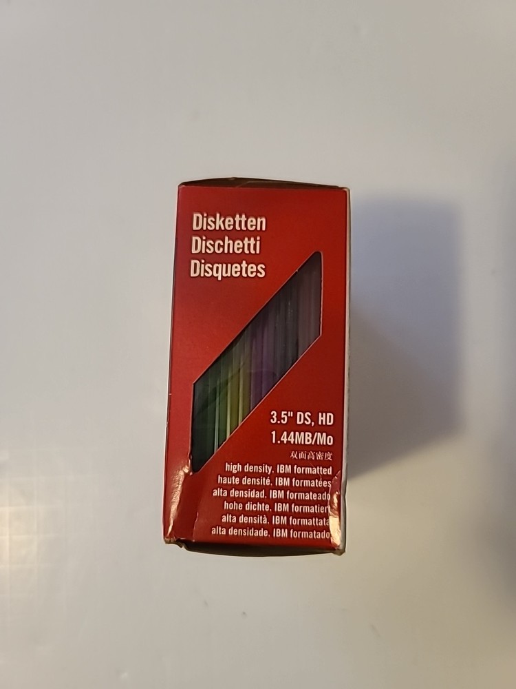 Imation Neon Diskettes 10 pack 2HD 1.44MB New Sealed IBM Formatted