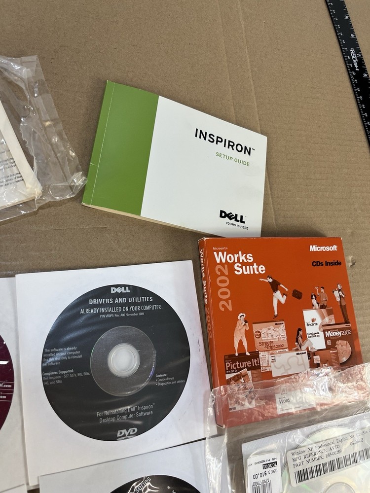 Dell Windows XP Operating System Installation CD’s Works Suite Software Vintage