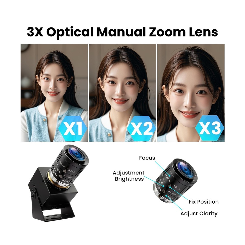 USB Camera 120fps High Speed ​​Webcam Golf Swing 4K 12Megapixels USB