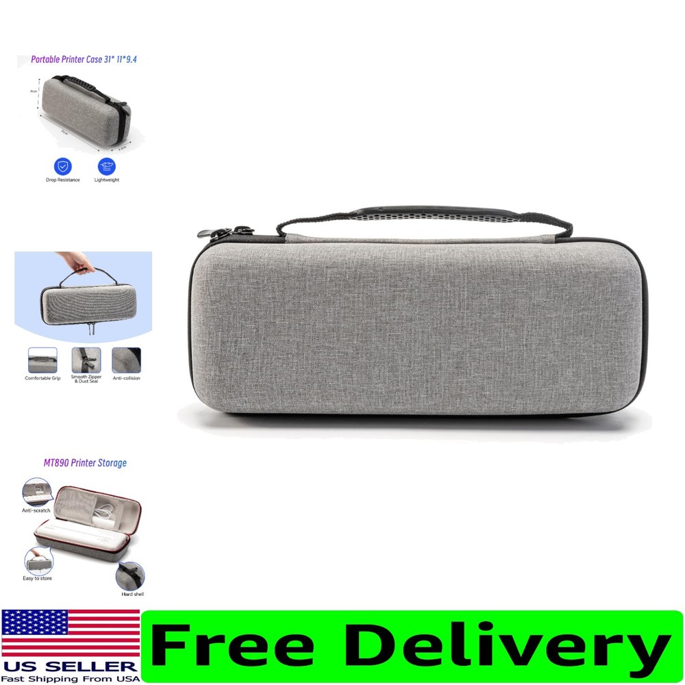 Travel-Ready Printer Protection Case with Zipper Closure & Accessory Compartment