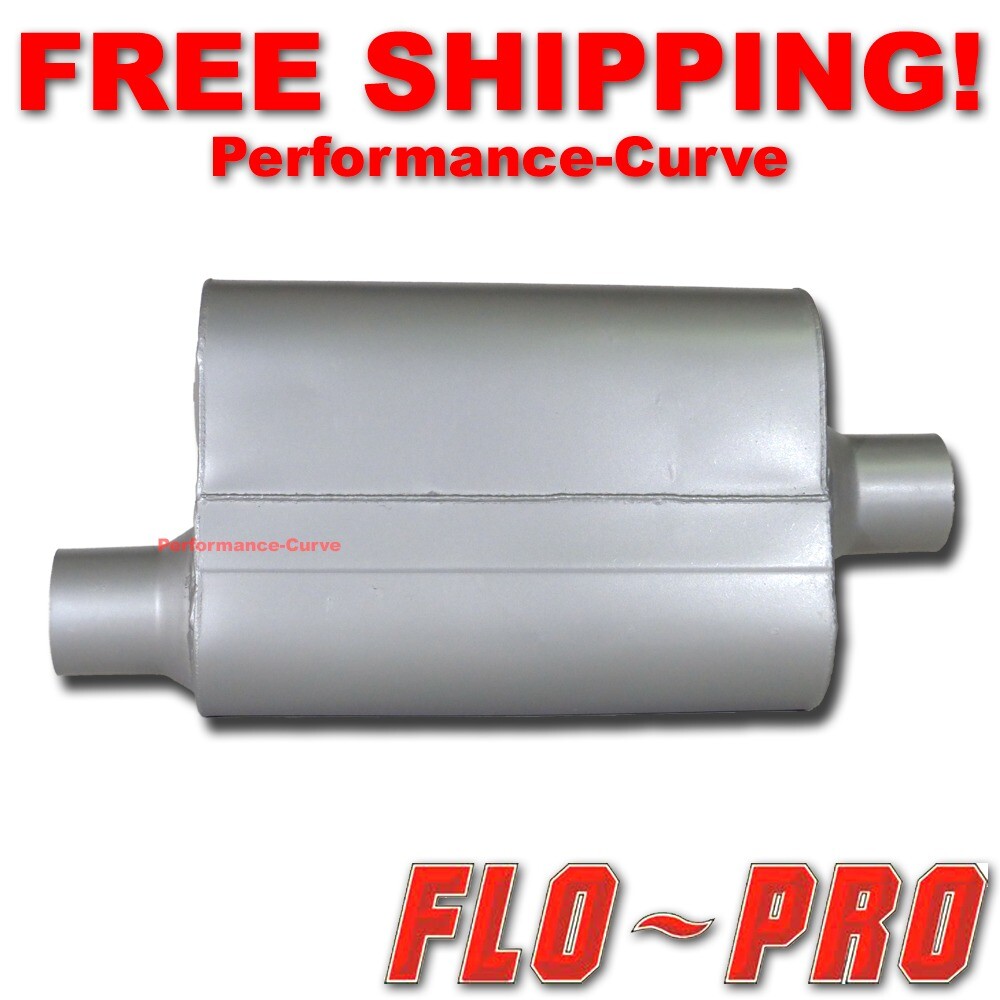 2 Chamber Performance Exhaust Street Muffler FLO-PRO Super V - 2.5" O/C - V42541