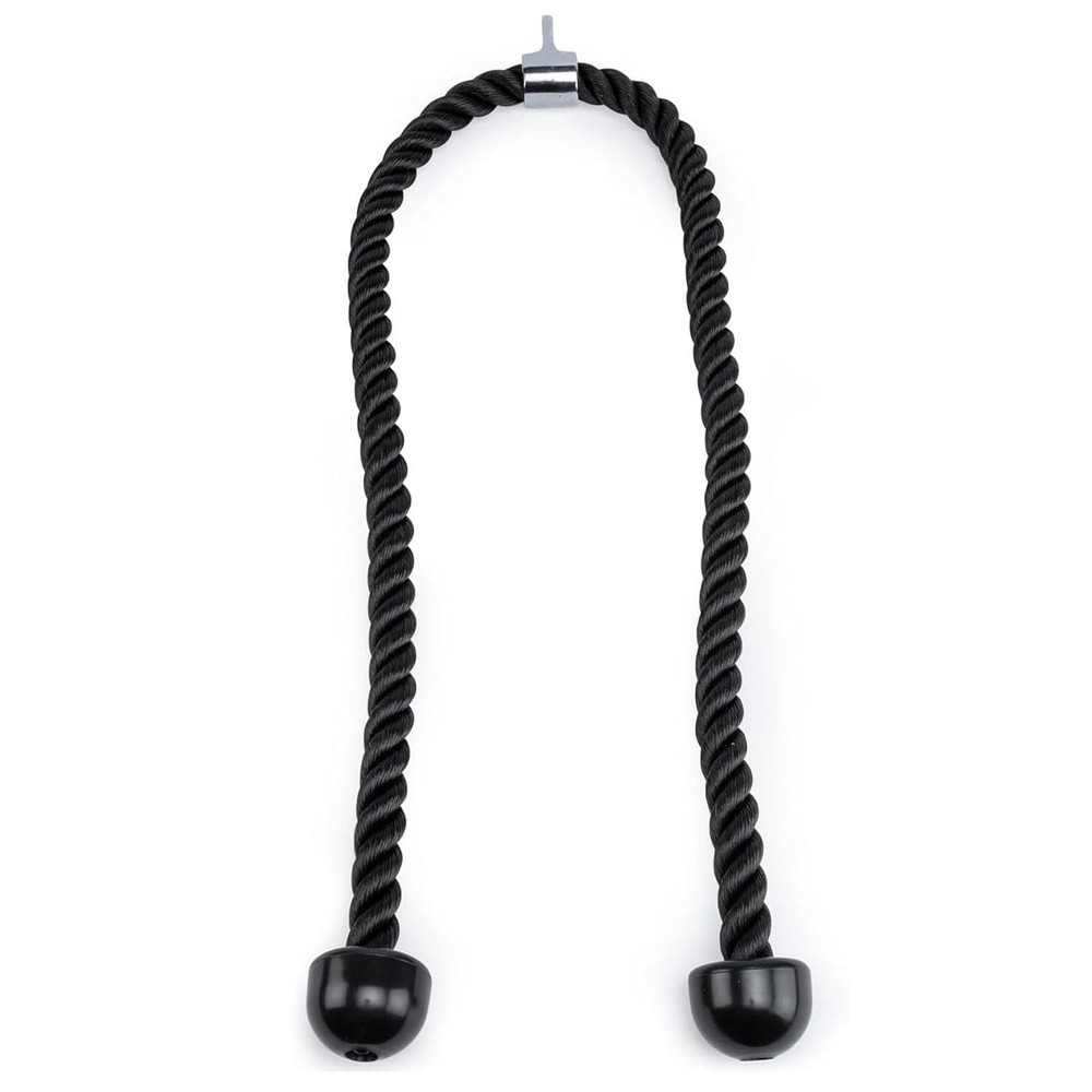 Double Length Tricep Pull Down Rope - 54 Inches Attachment for Cable Machine