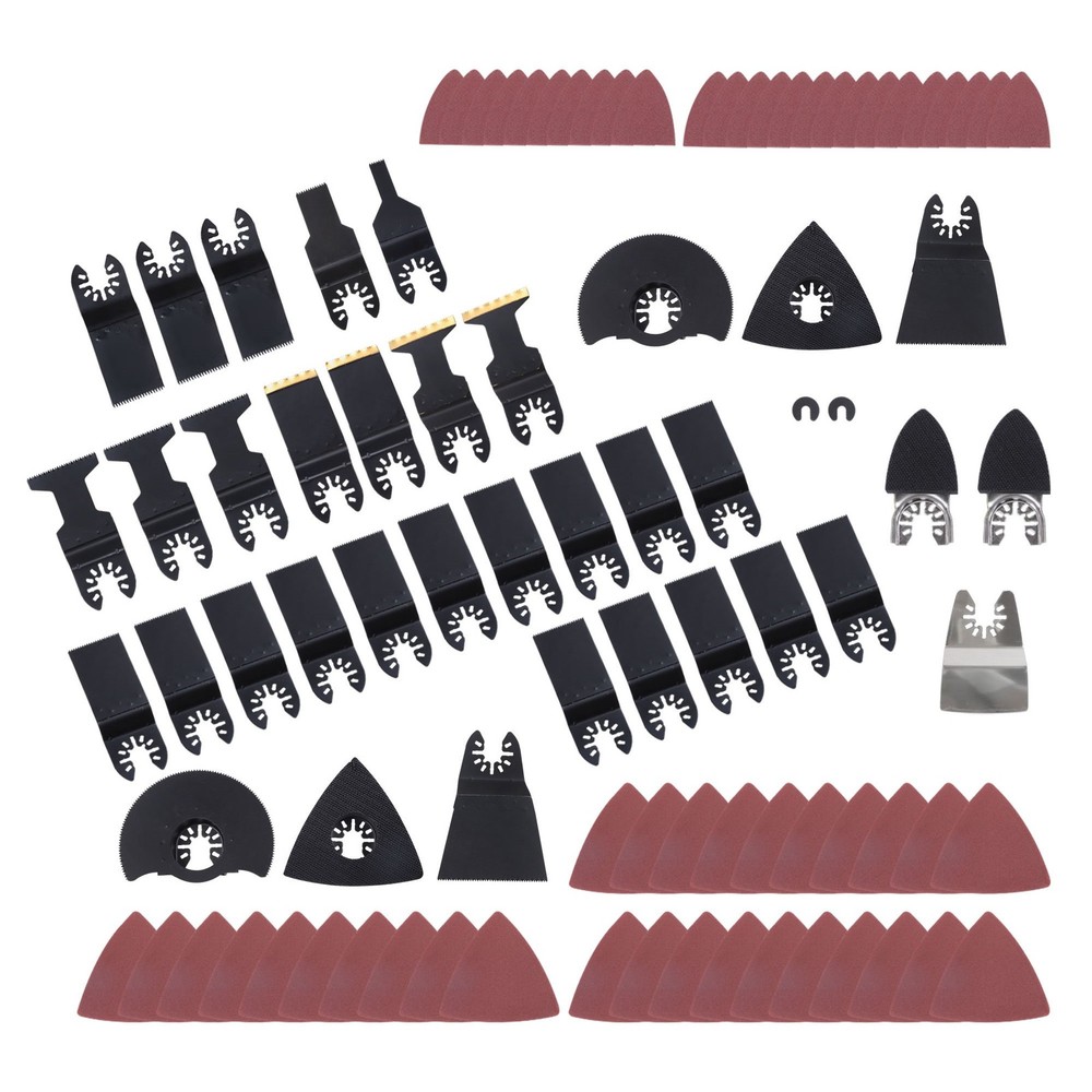 98 Pcs Oscillating Multi Tool Blades Cutting and Sandpaper Oscillating Tool Kit