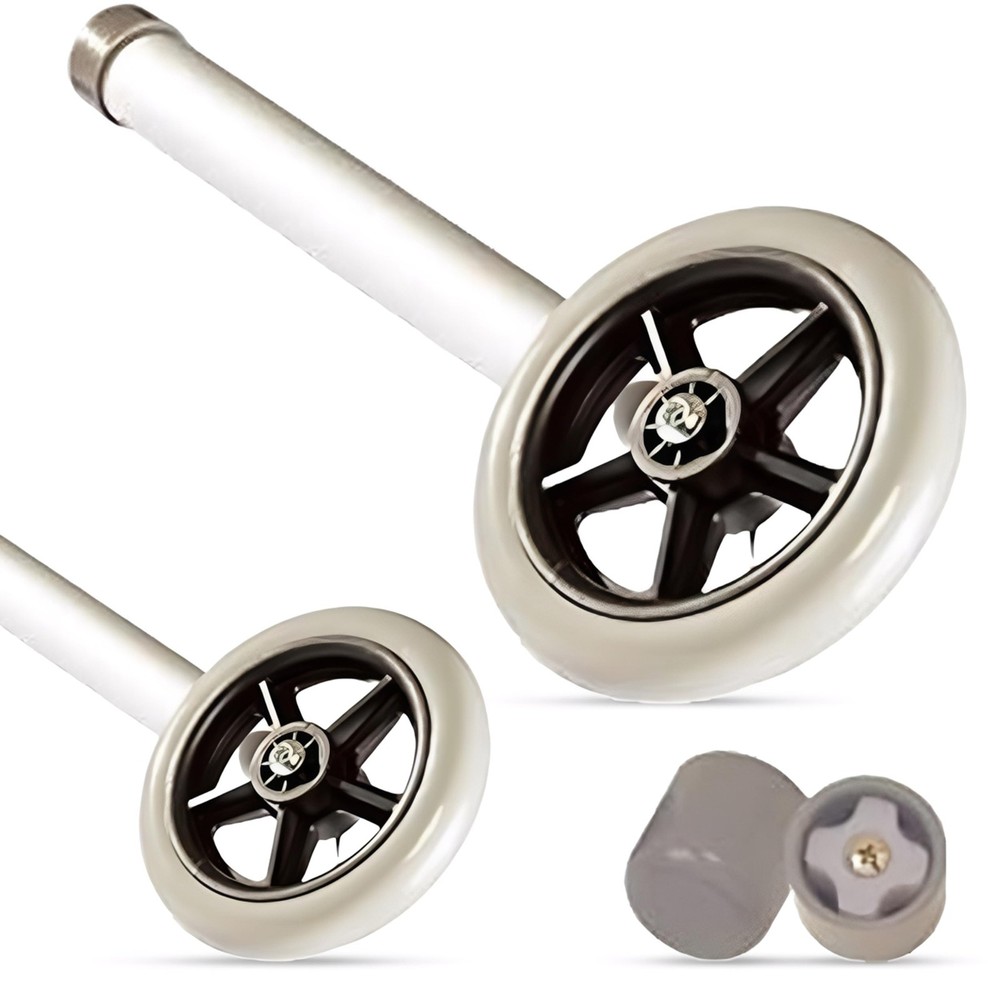 5" Walker Wheels Replacement Kit, Universal Wheel Kit 4 Piece Set