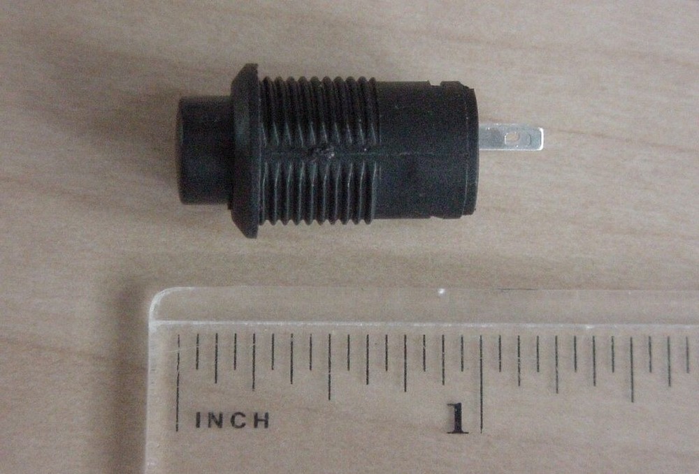 Black Push Button Toggle Switch 1/2" On-Off Latching 3A 125VAC 0.3A 12VDC #E35AA