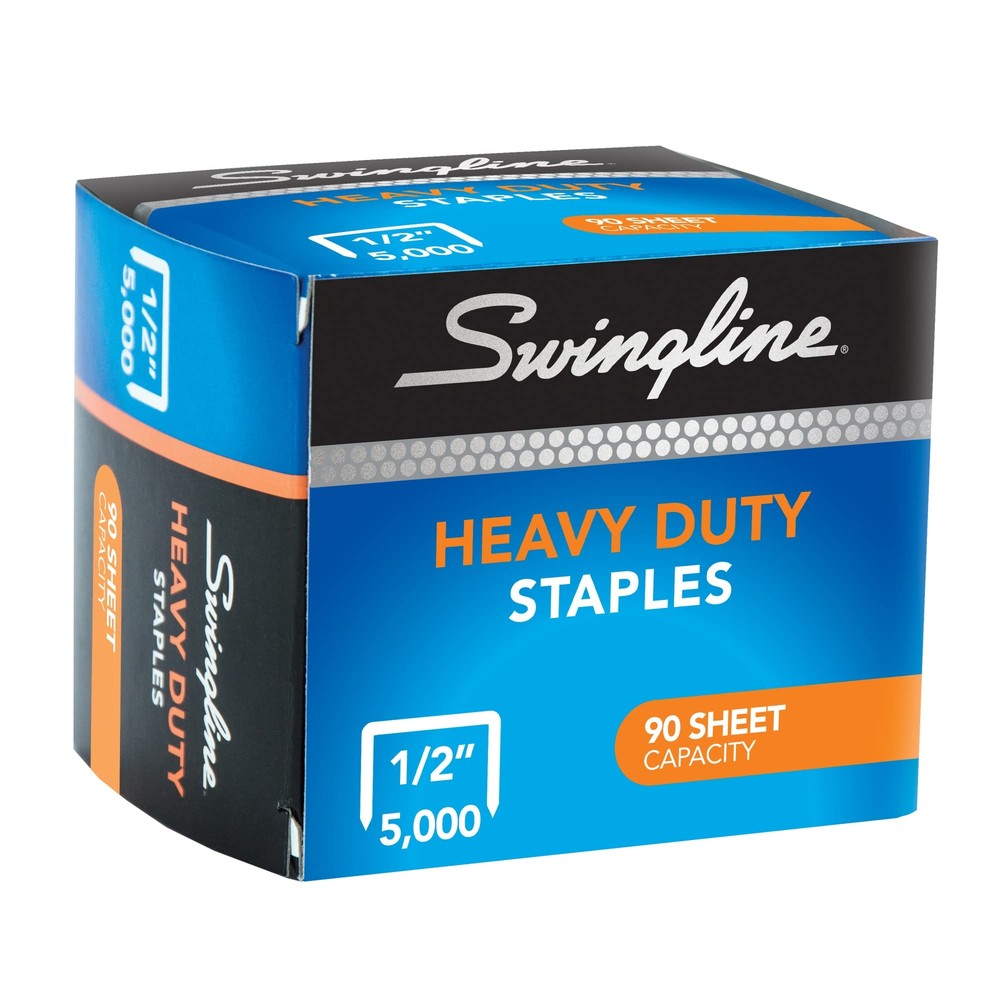 Heavy Duty Staples 5000 Count 1 2 Inch Leg Sharp Points for 90 Sheets